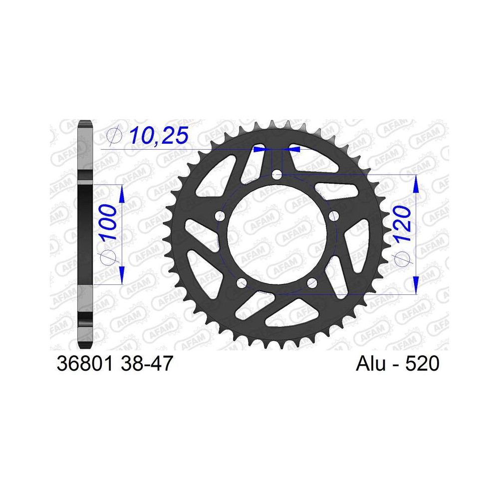 Couronne AFAM alu standard - 520