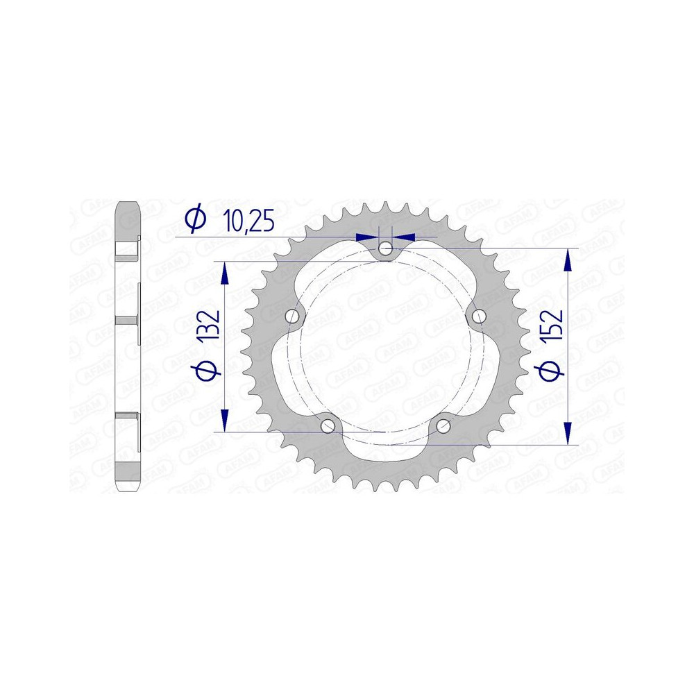Couronne AFAM alu standard - 525