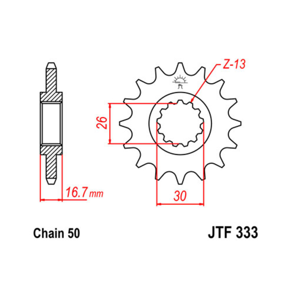 Pignon JT SPROCKETS acier standard - 530