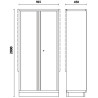 Armoire métallique à 2 portes avec étrier BETA C45PRO 2.0