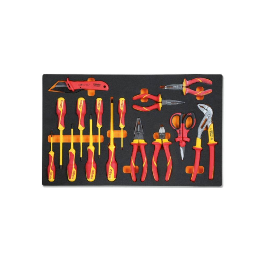 Plateau thermoformé souple EVA BETA M161 outils microtechniques isolé 1000V