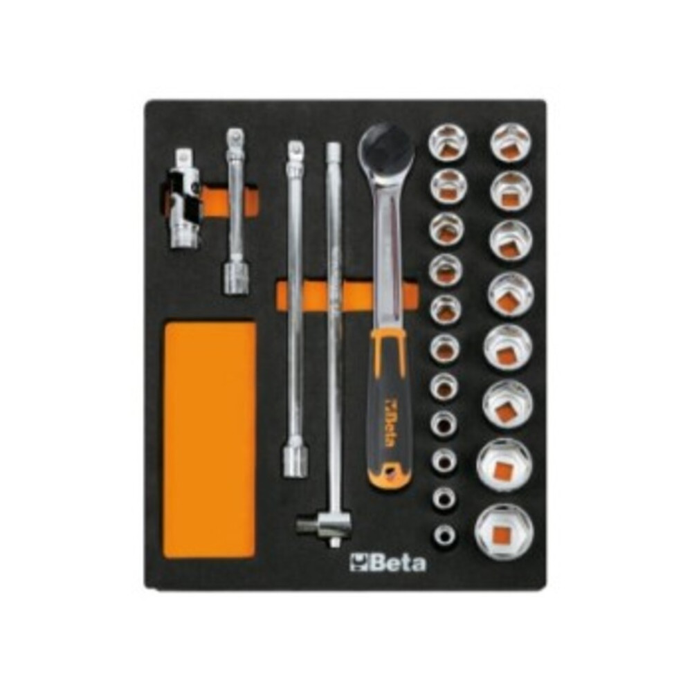Plateau thermoformé souple BETA M83 avec composition d'outils