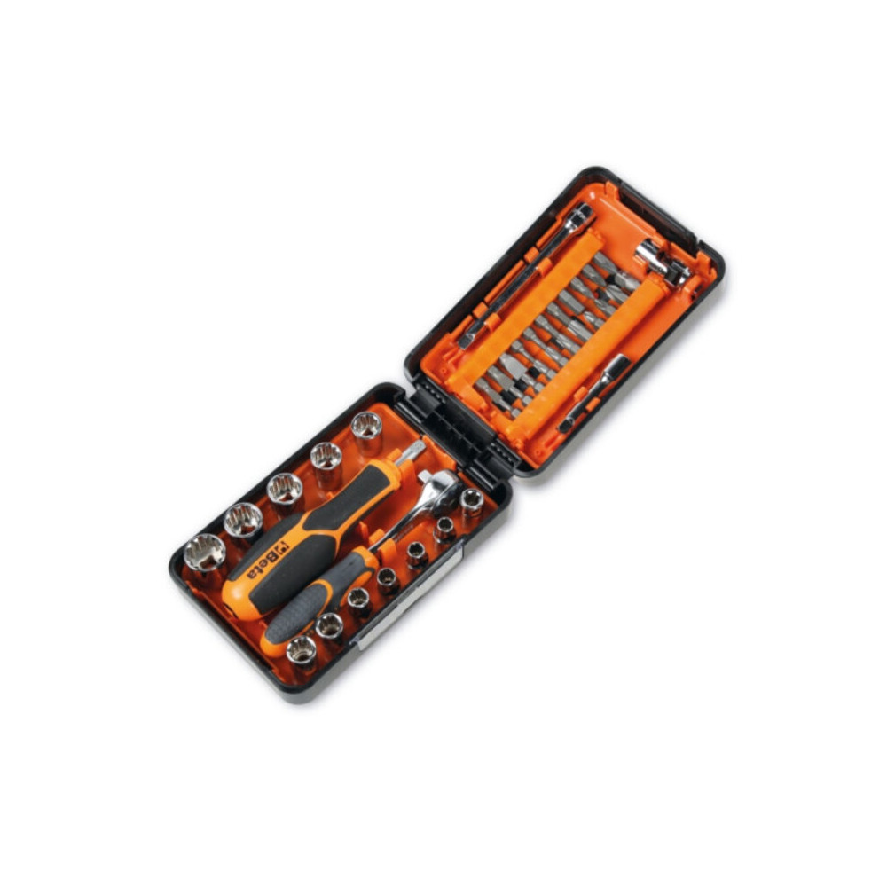 Coffret compact BETA 11 douilles multi empreintes / 21 embouts / 7 accessoires
