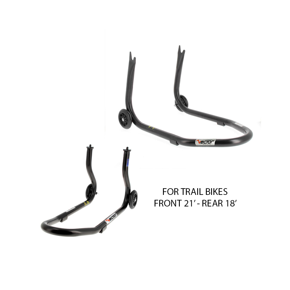 Kit VECTOR de béquilles avant et arrière pour moto Trail