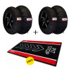 Kit VECTOR – 2 jeux de couvertures chauffantes Smart 120/200 (noires) avec tapis de paddock Pit Stop offert