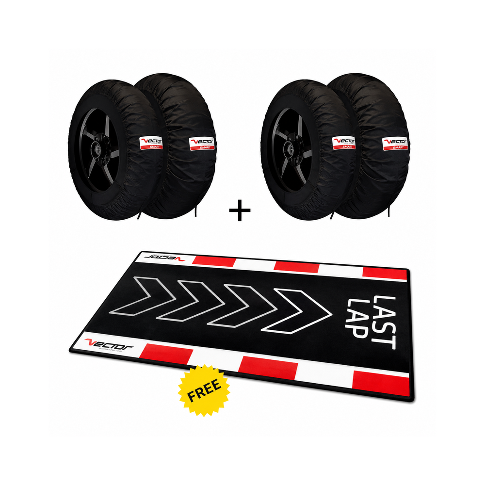 Kit VECTOR – 2 jeux de couvertures chauffantes Pro-Track 120/200 avec tapis de paddock Last Lap offert