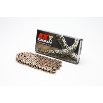 Chaine de transmission EK CHAIN 520 MVXZ2 - Joints Qx-Ring - attache à riveter