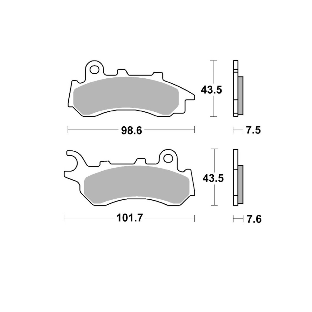 Plaquettes de frein BREMBO Scooter métal fritté - 07118XS