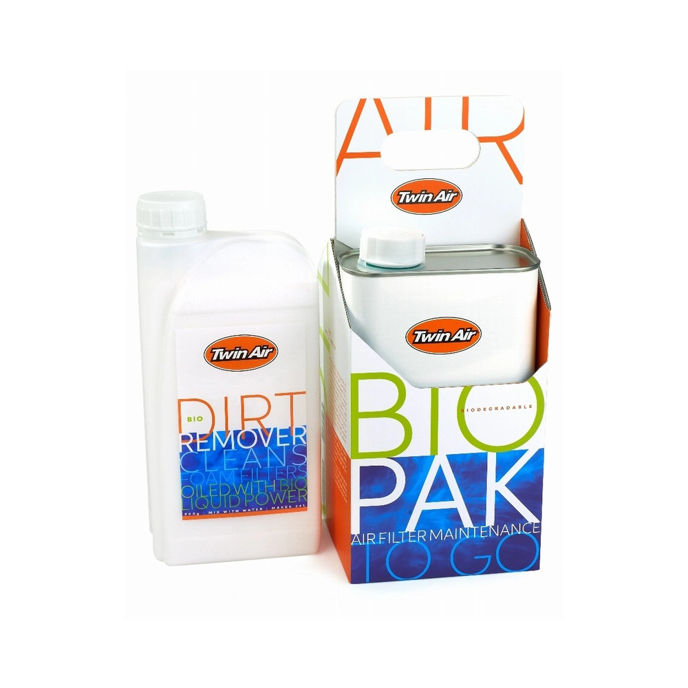 Pack entretien filtre à air TWIN AIR BioPak - huile et nettoyant - 4 x 1 L + 4 x 900 g