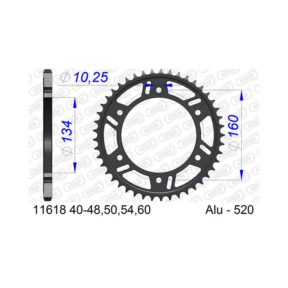 Couronne AFAM alu standard - 520