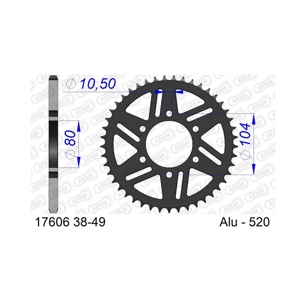 Couronne AFAM alu standard - 520