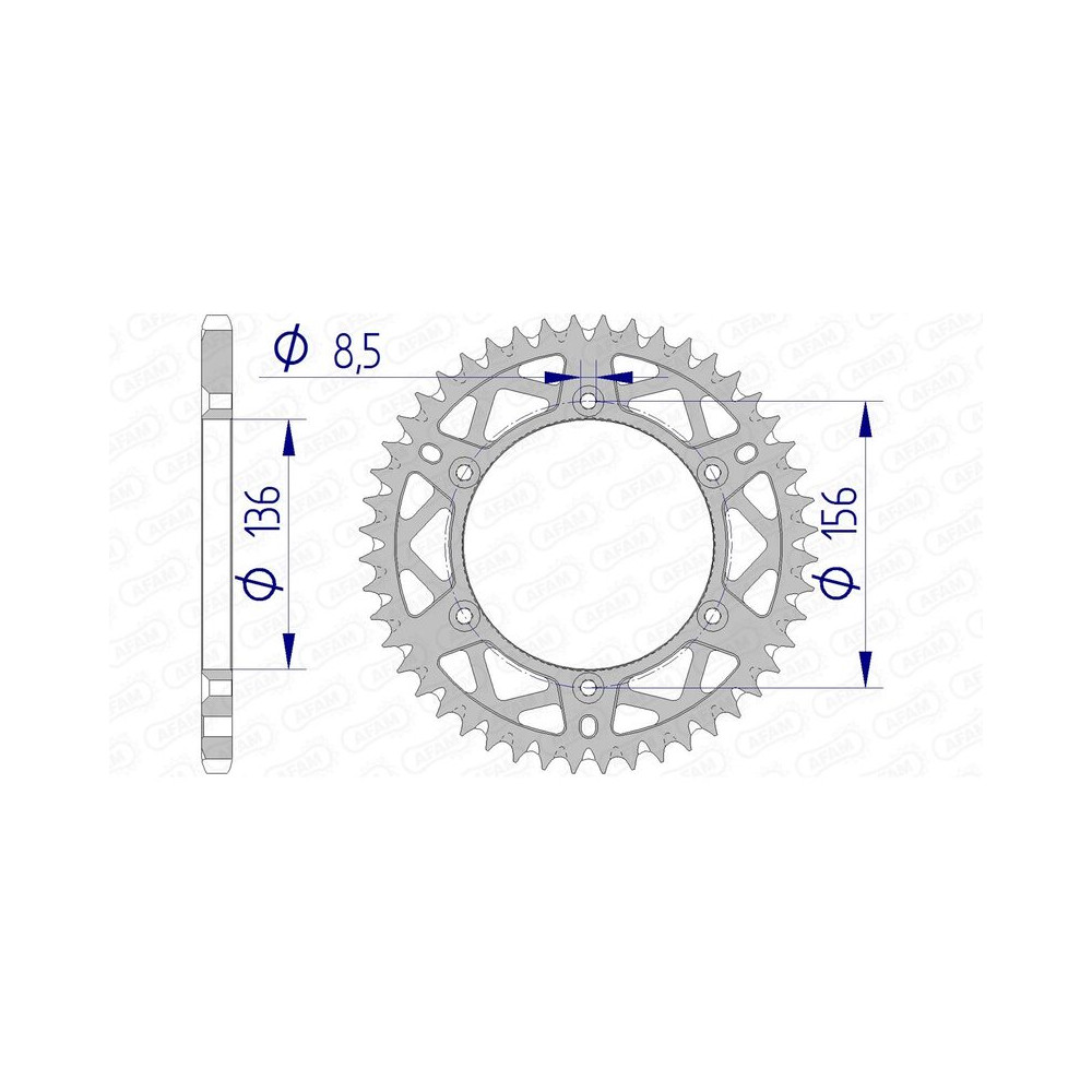 Couronne AFAM alu standard - 520
