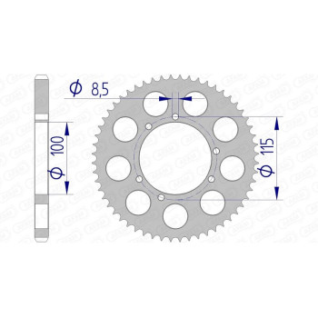 Couronne AFAM alu standard - 428