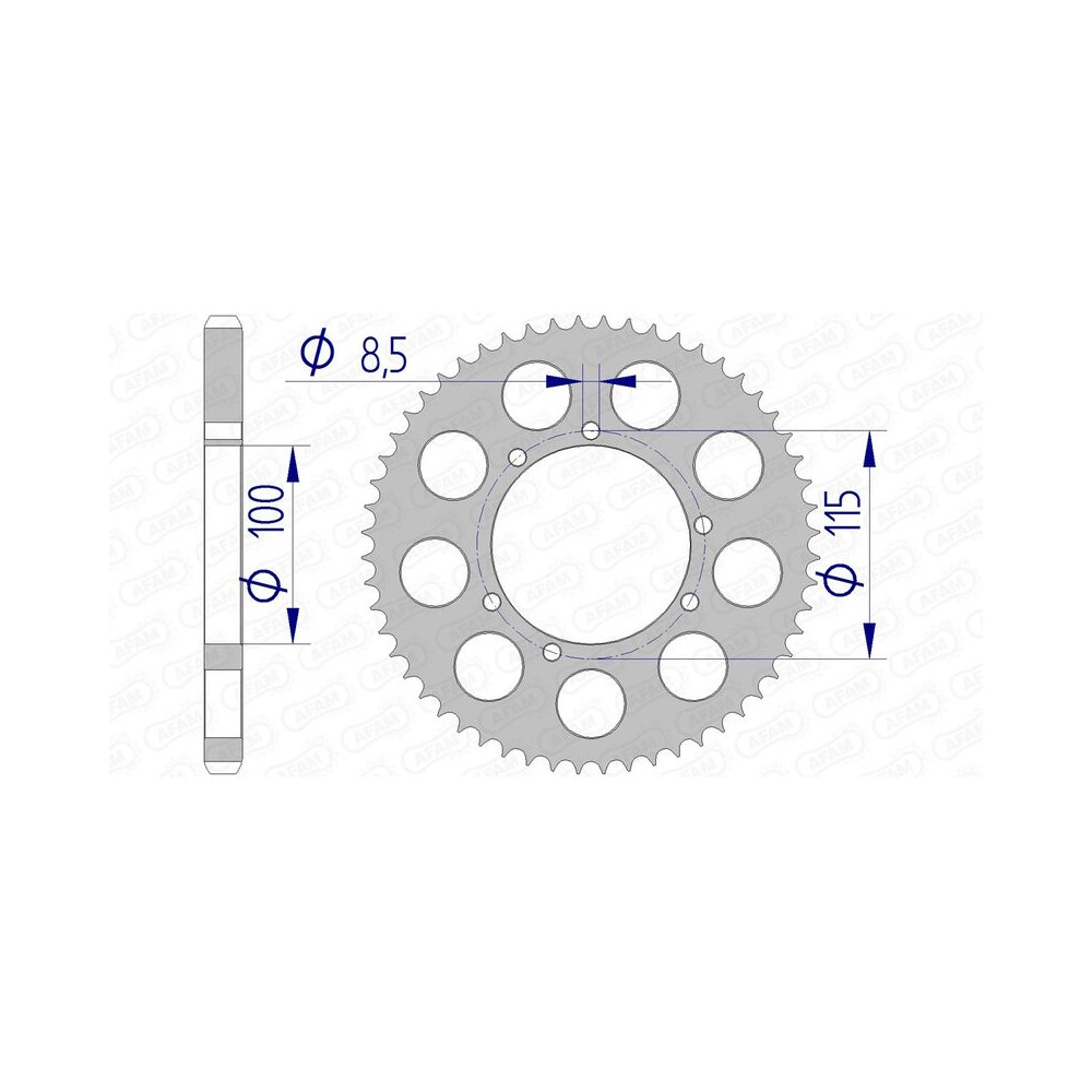 Couronne AFAM alu standard - 428