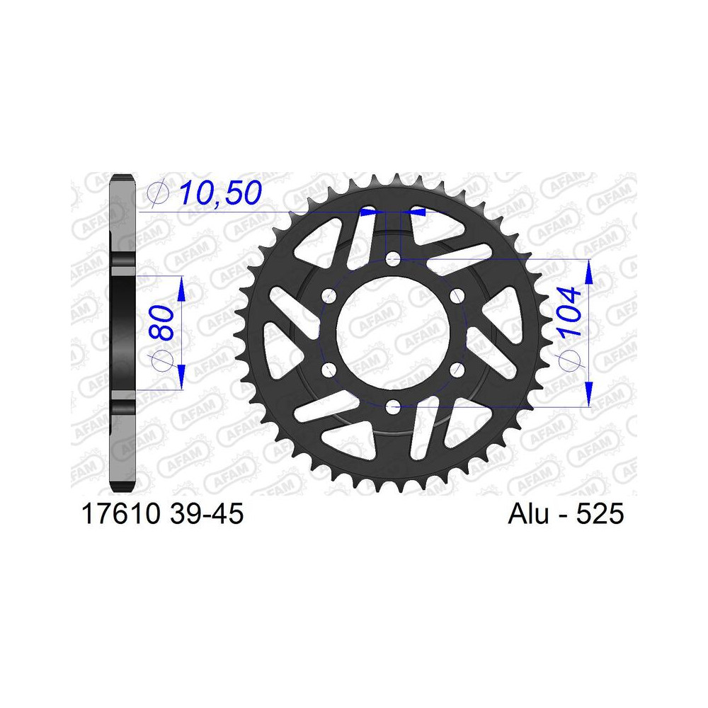 Couronne AFAM alu standard - 525