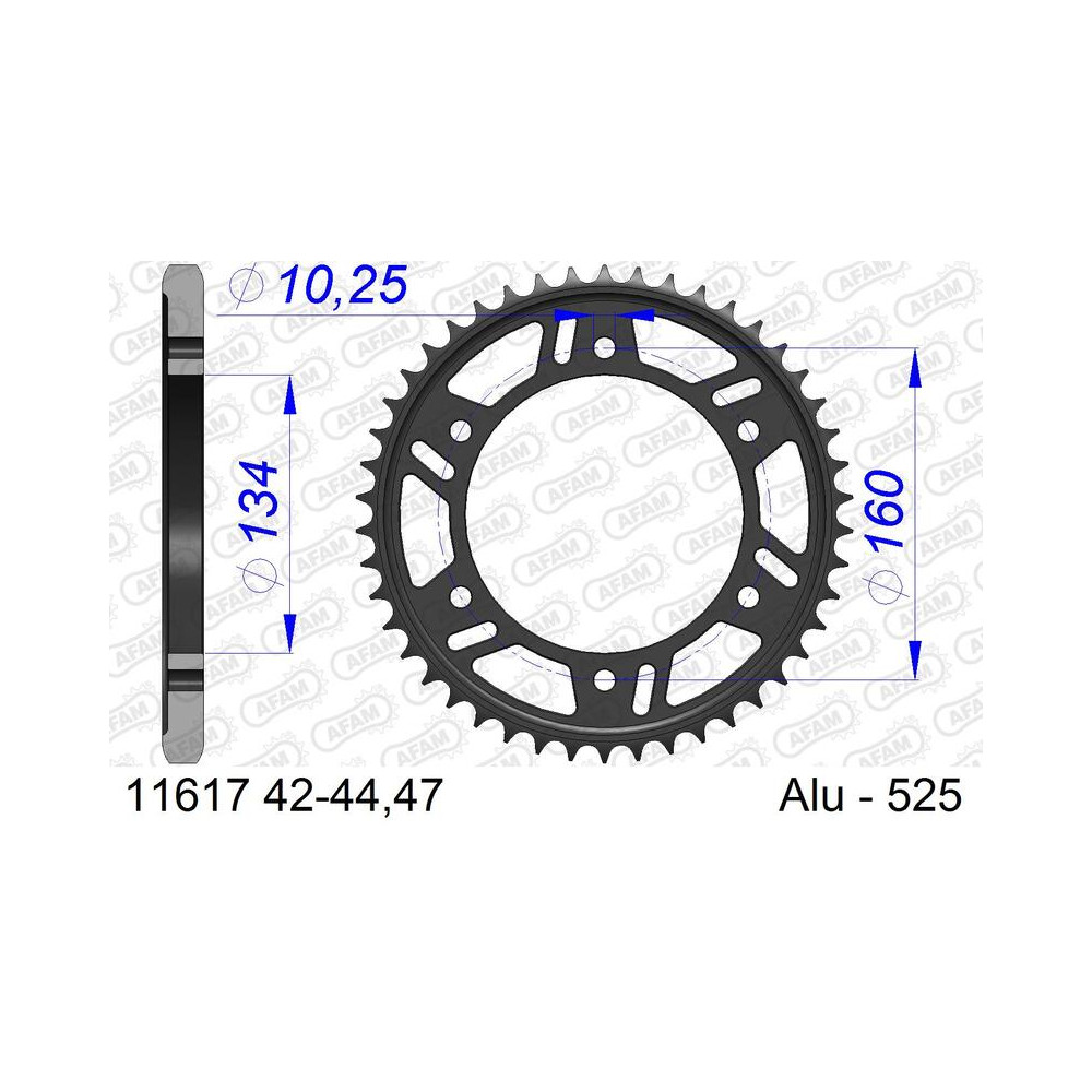 Couronne AFAM alu standard - 525