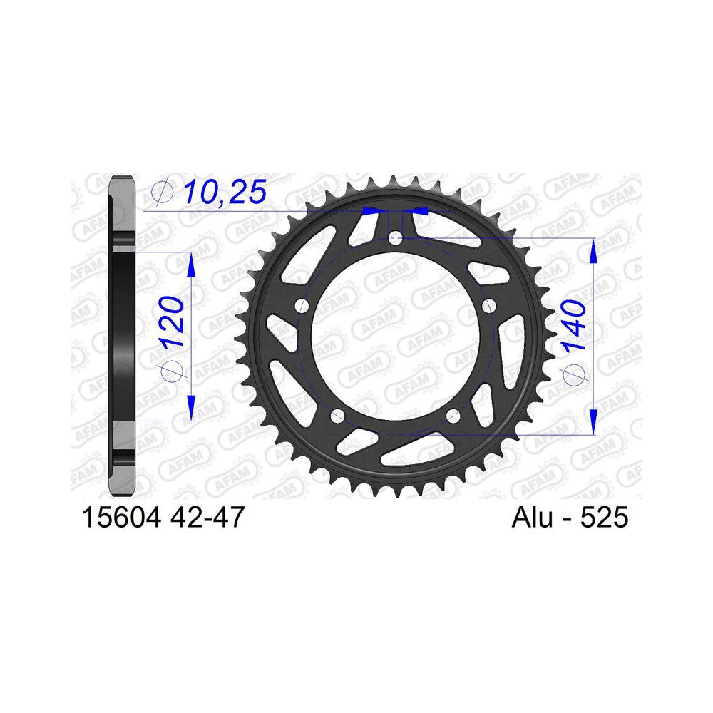 Couronne AFAM alu standard - 525