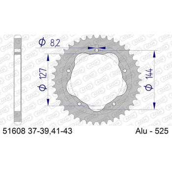 Couronne AFAM alu standard - 525
