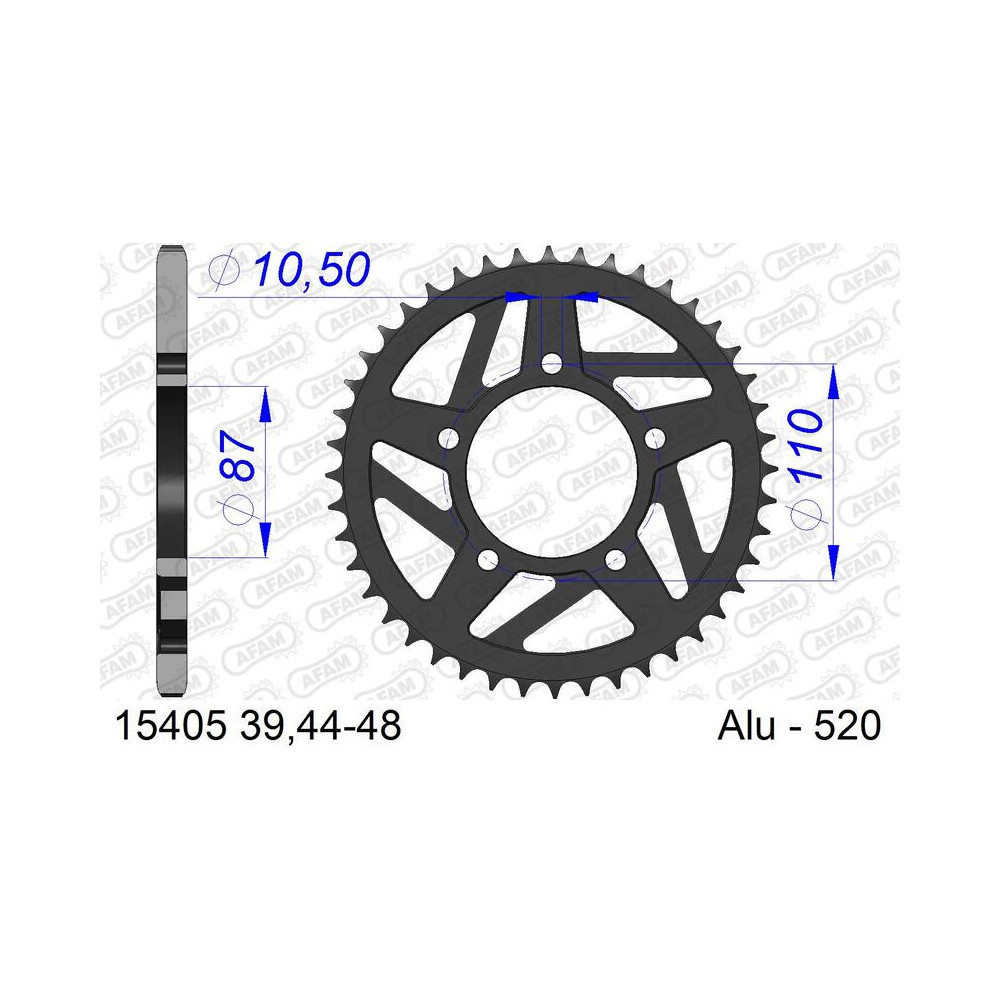 Couronne AFAM alu standard - 520