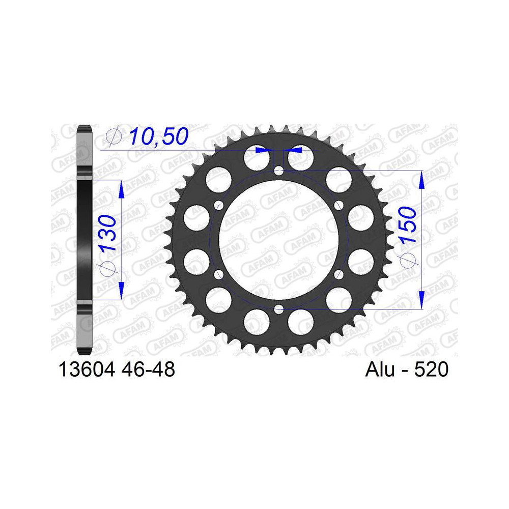 Couronne AFAM alu standard - 520