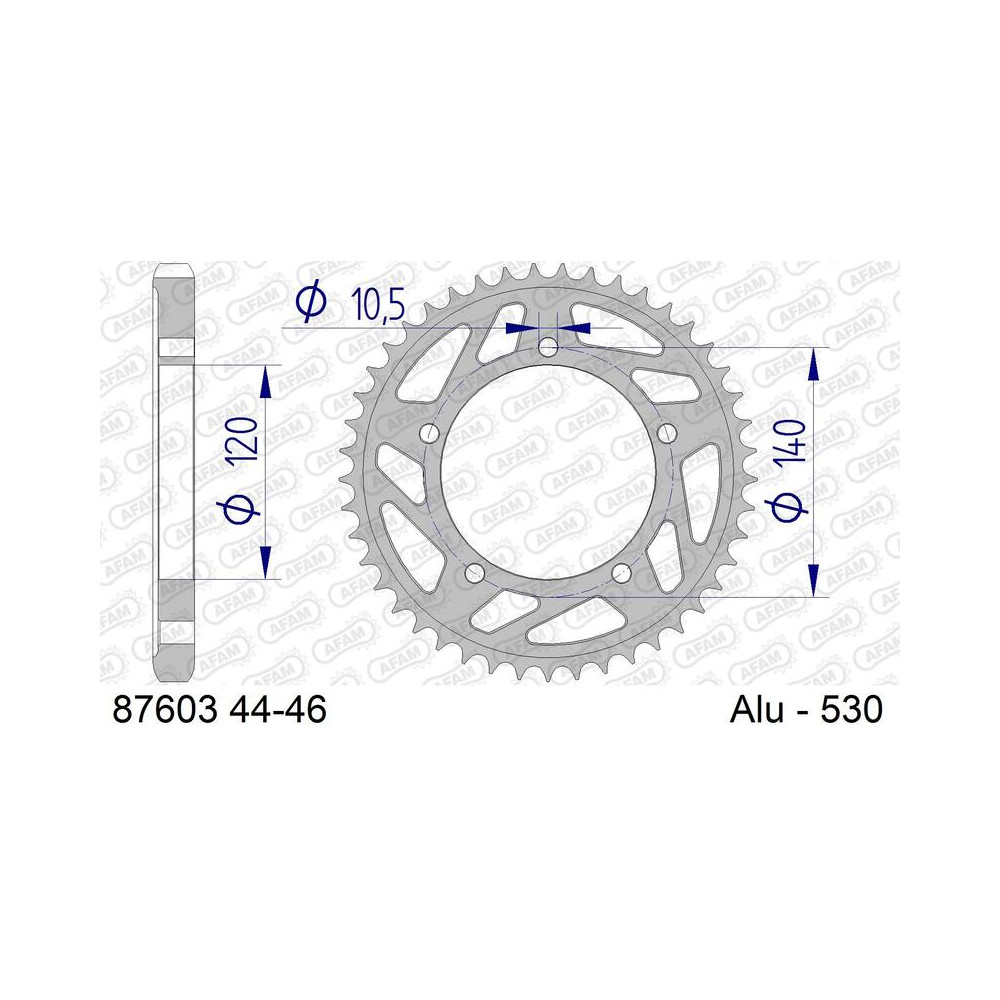 Couronne AFAM alu standard - 530