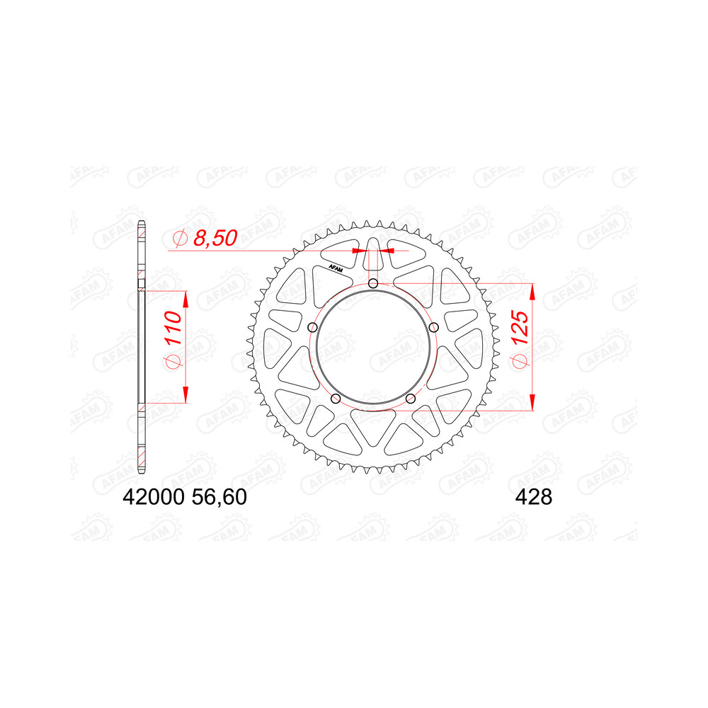 Couronne AFAM alu standard - 428