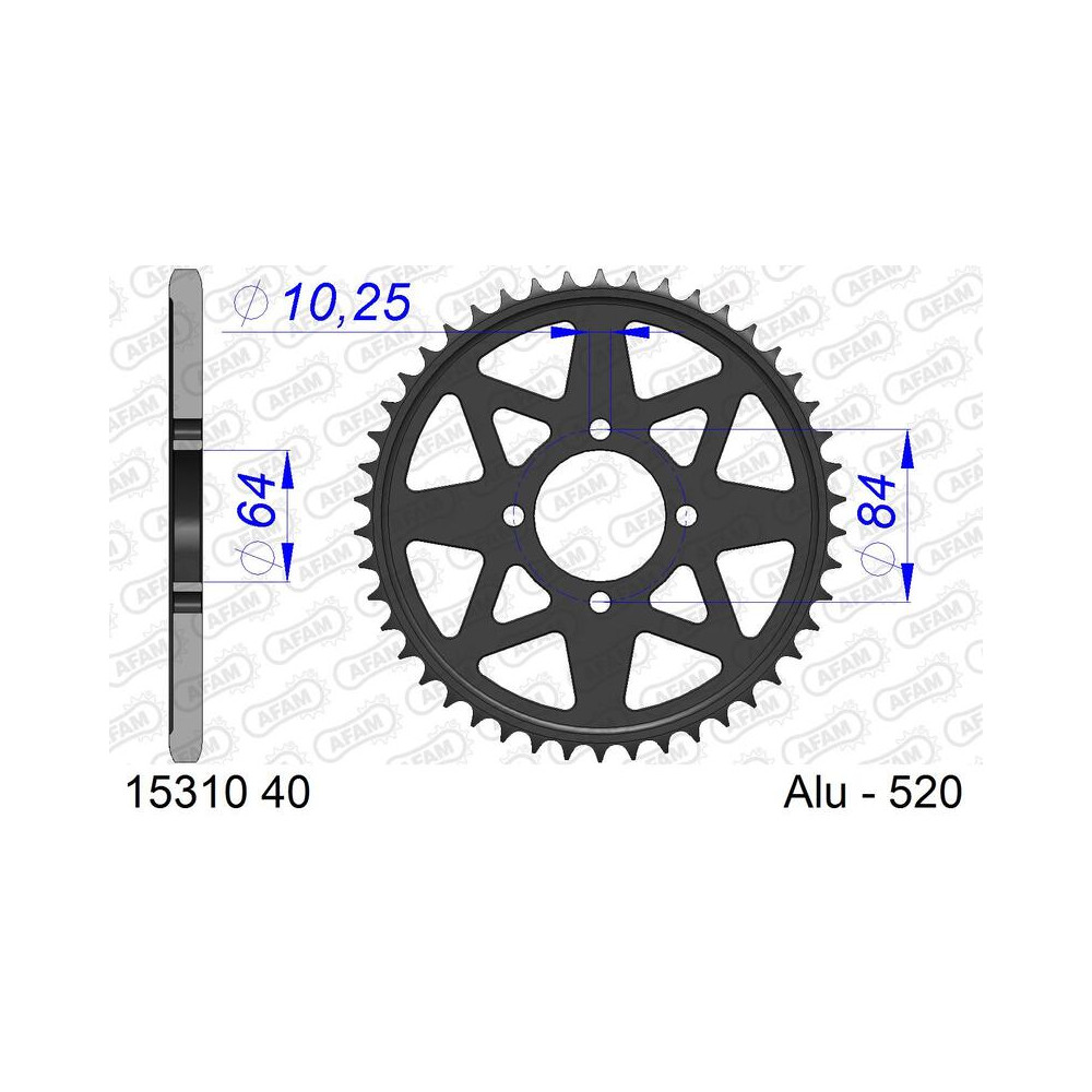 Couronne AFAM alu standard - 520
