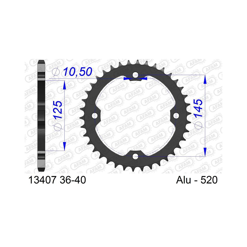 Couronne AFAM alu standard - 520