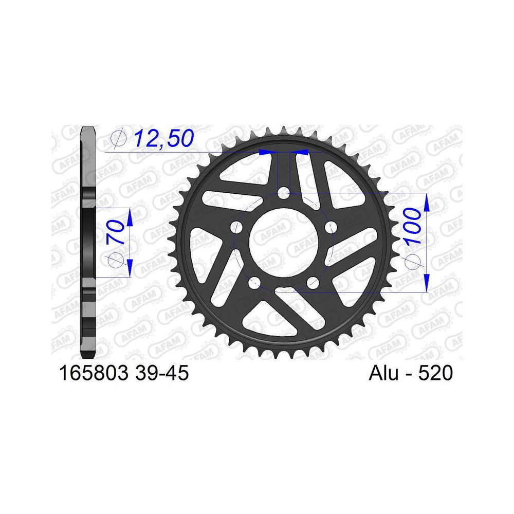 Couronne AFAM alu standard - 520