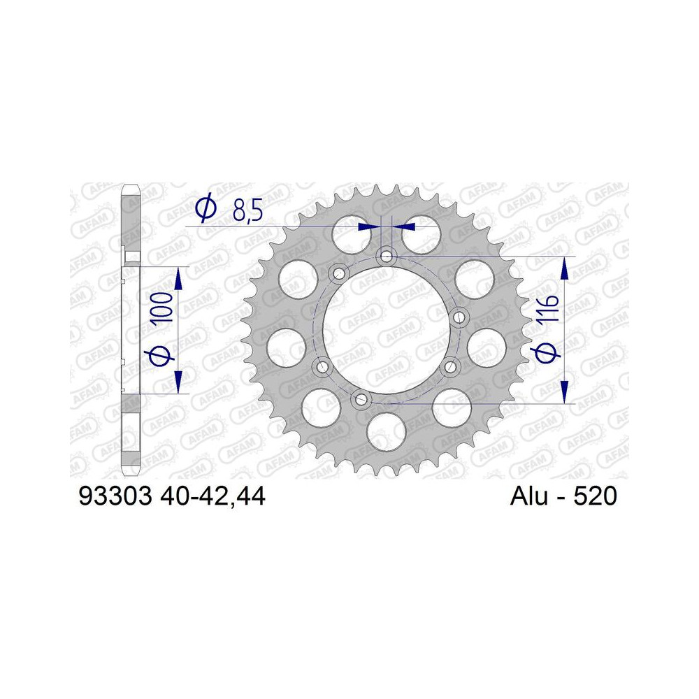 Couronne AFAM alu standard - 520