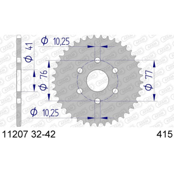 Couronne AFAM alu standard - 415