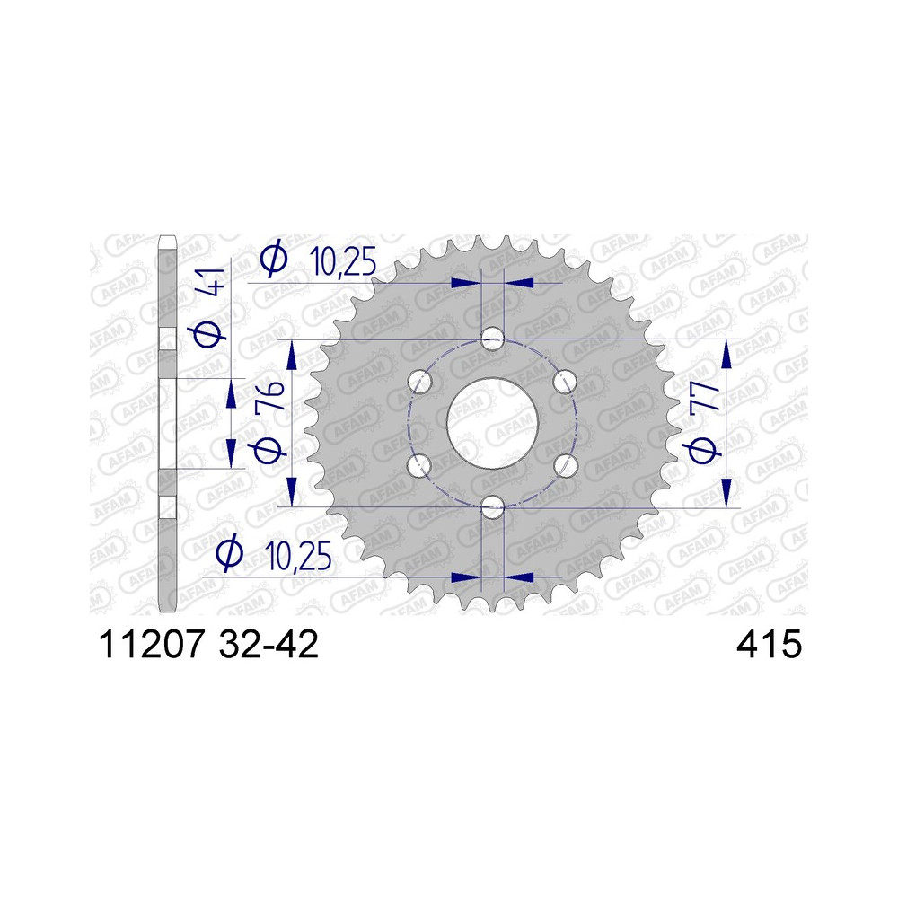 Couronne AFAM alu standard - 415