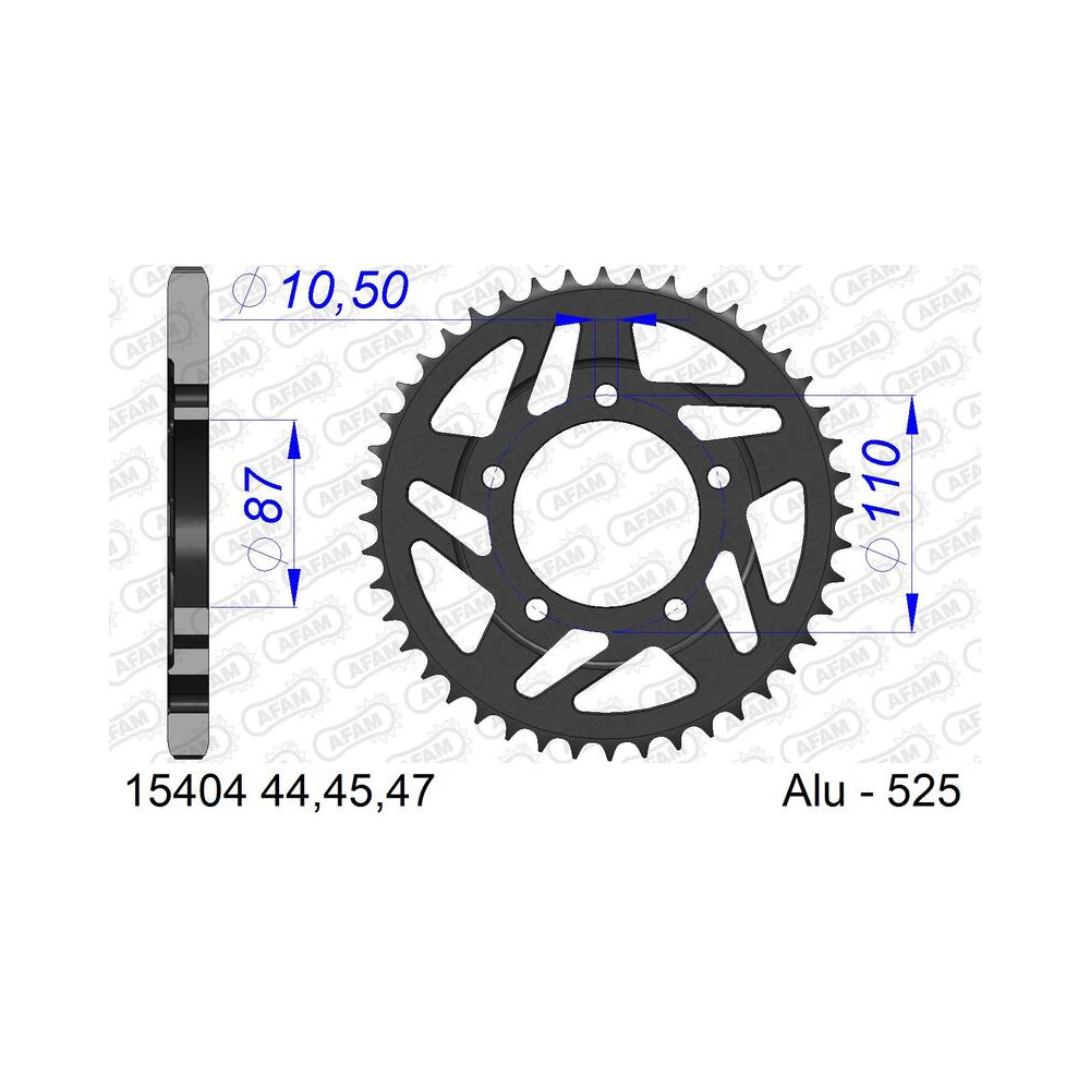 Couronne AFAM alu standard - 525
