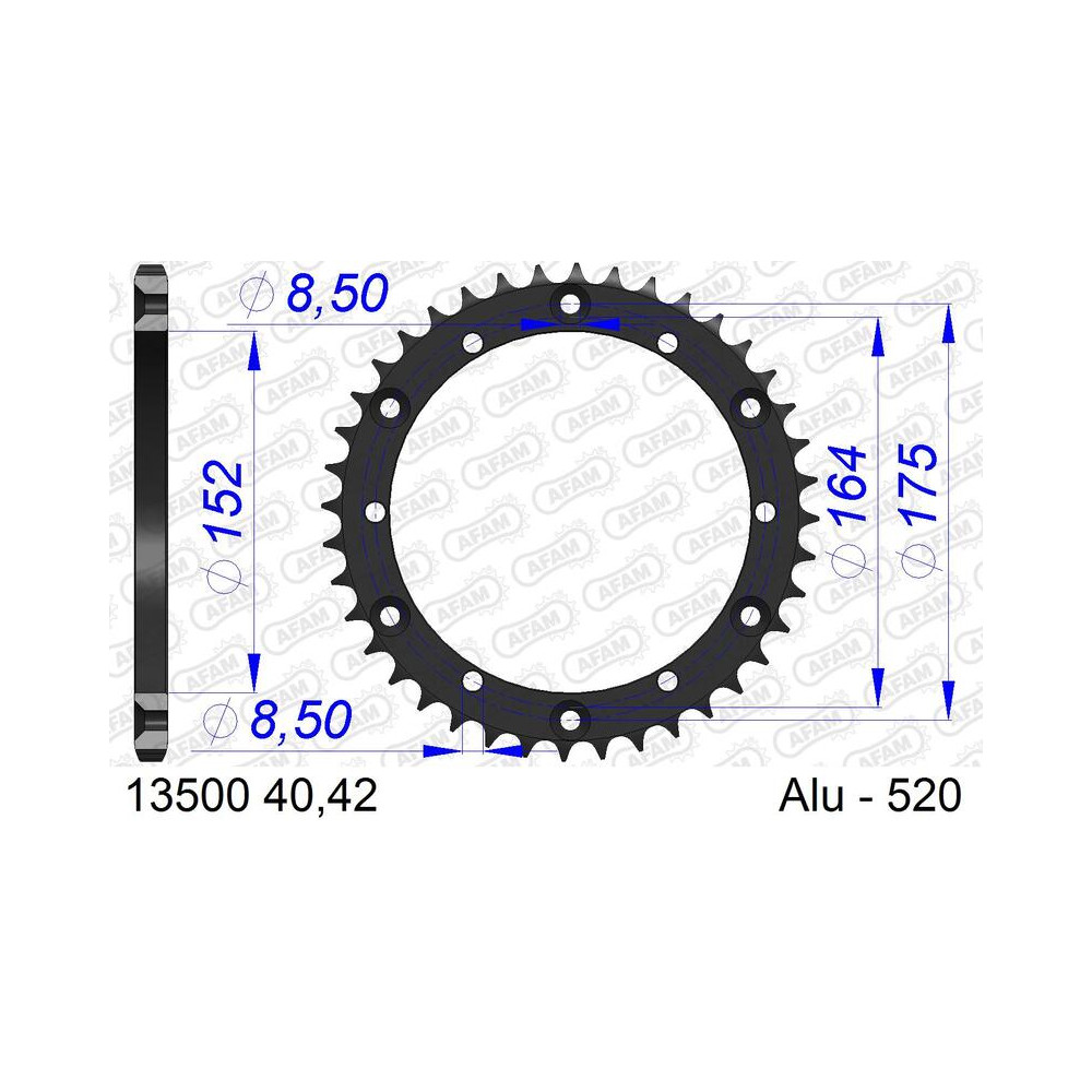 Couronne AFAM alu standard - 520