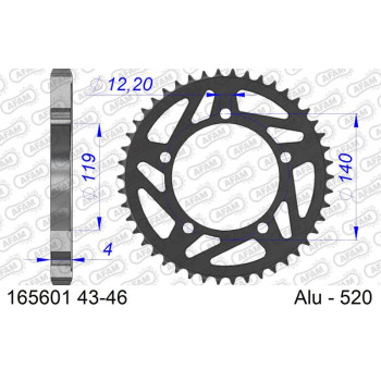 Couronne AFAM alu standard - 520