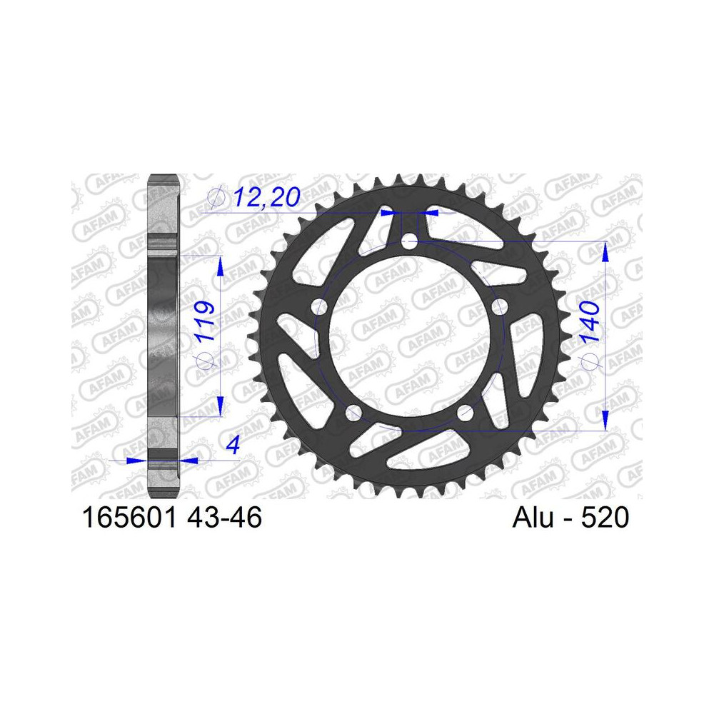 Couronne AFAM alu standard - 520