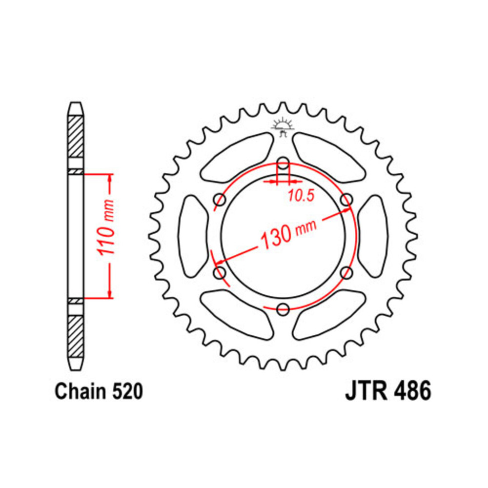 Couronne JT SPROCKETS acier standard - 520