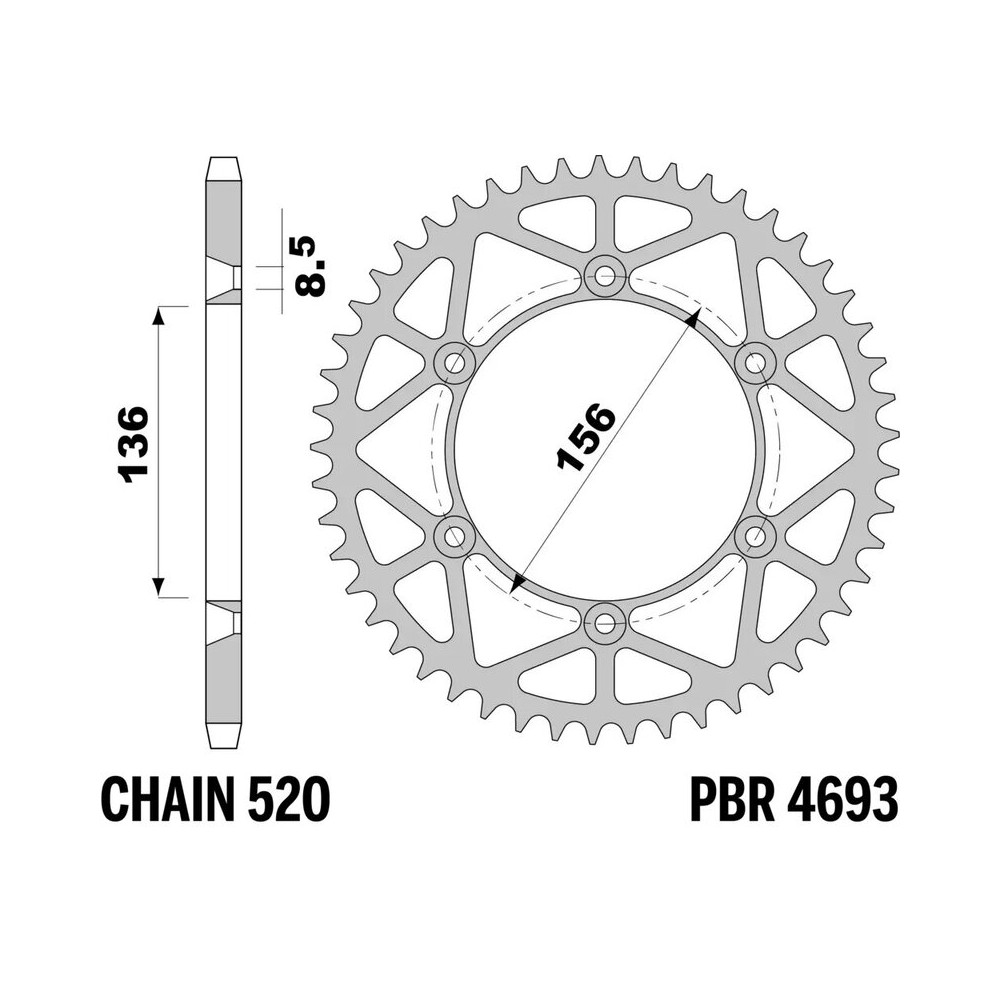 Couronne PBR acier allégée - 520