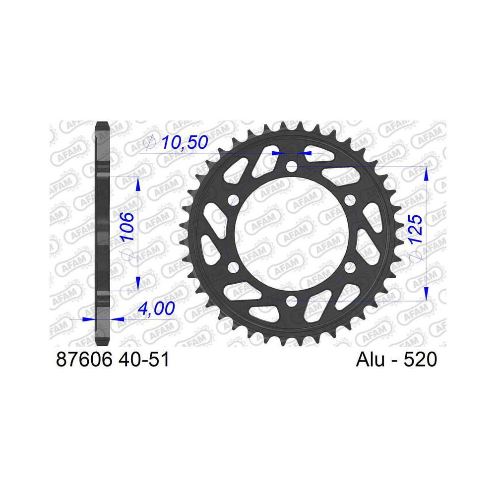 Couronne AFAM alu standard - 520