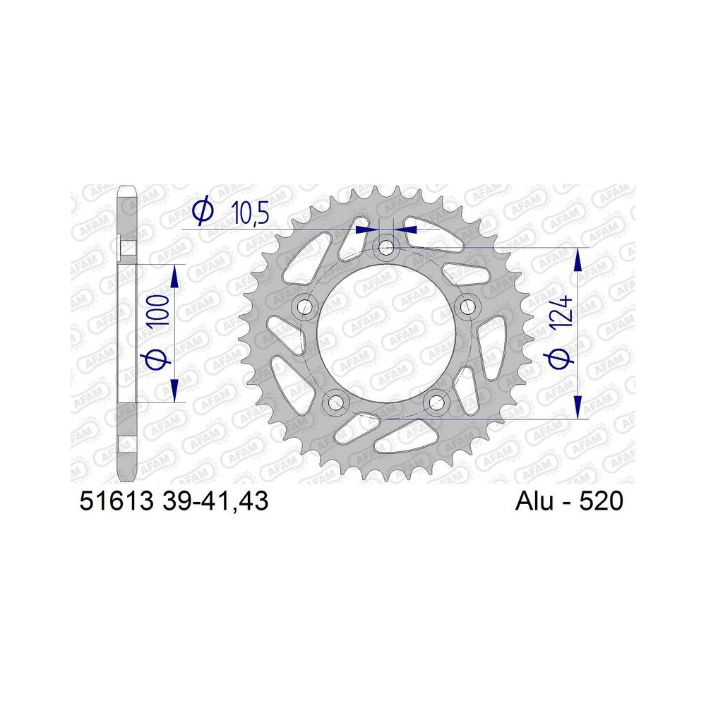 Couronne AFAM alu standard - 520