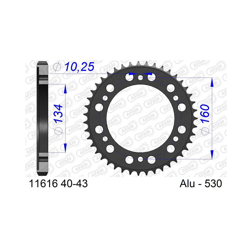 Couronne AFAM alu standard - 530