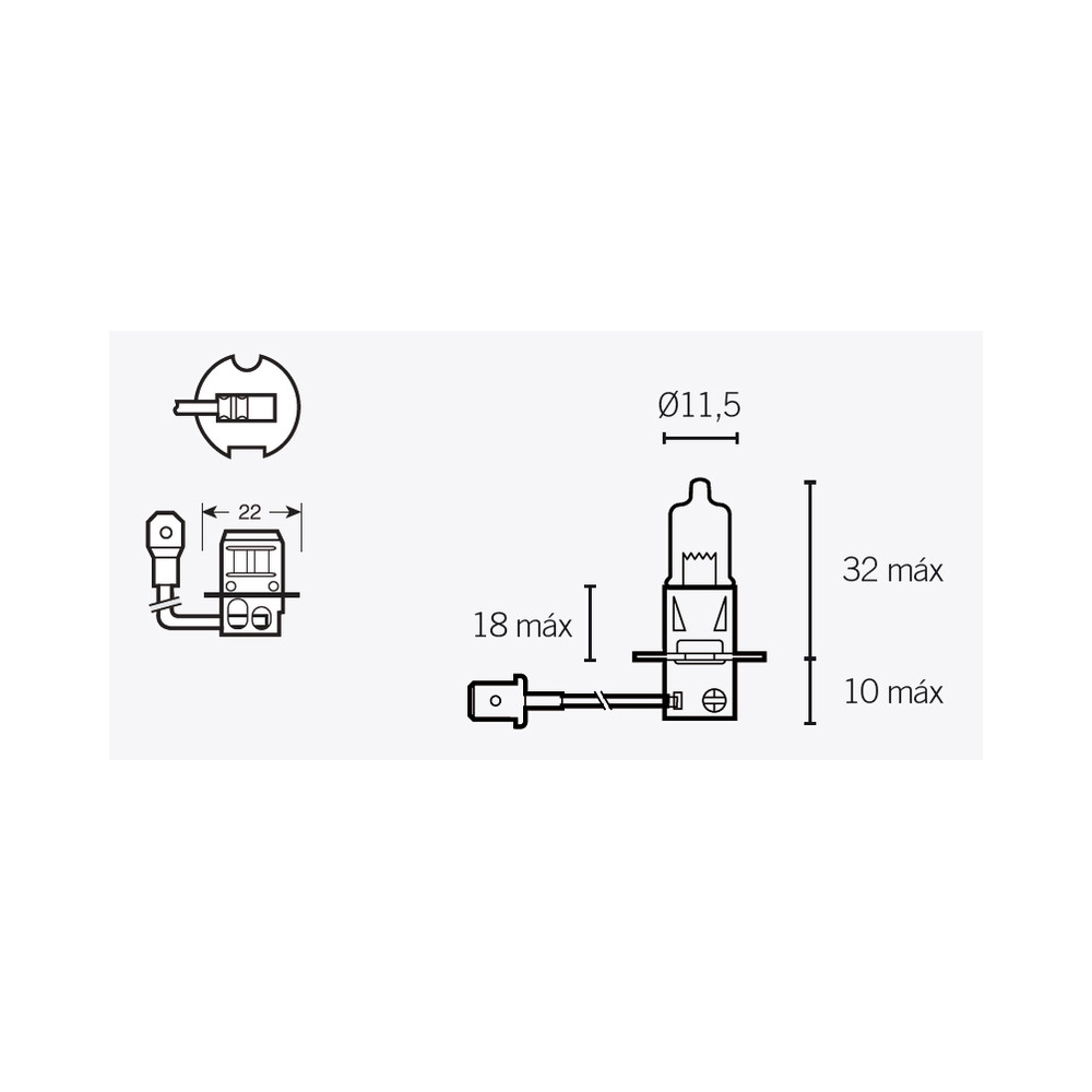 Ampoule TECNIUM H3 12V 55W