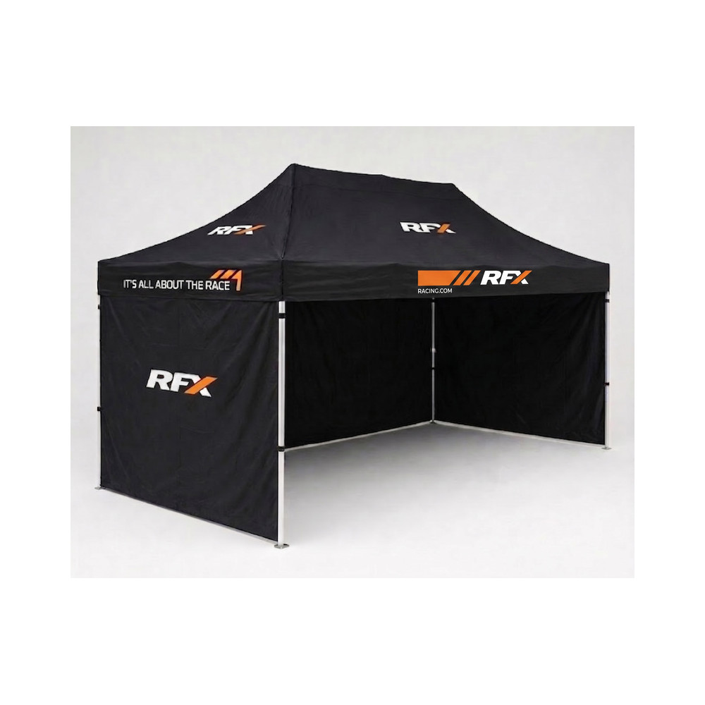 Tonnelle de paddock RFX Home Track 4,5 x 3 m avec 3 cloisons amovibles
