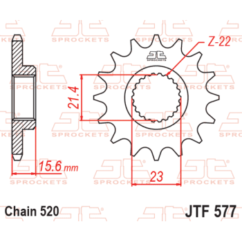 Pignon JT SPROCKETS acier anti-bruit - 520