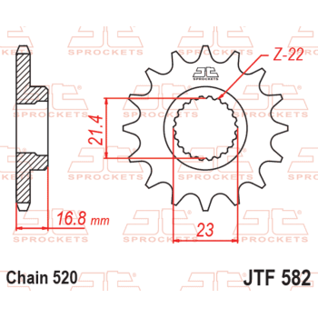Pignon JT SPROCKETS acier anti-bruit - 520