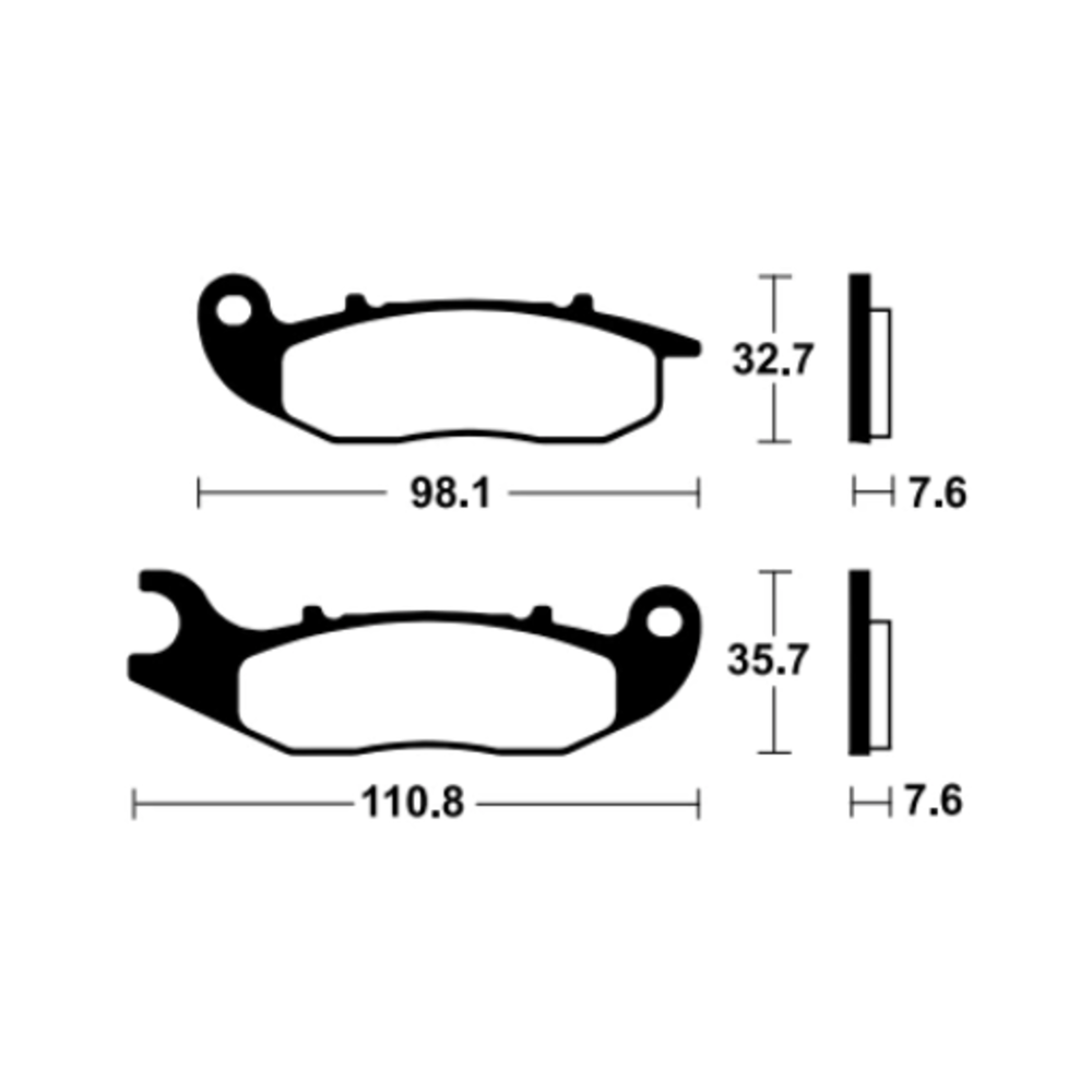 Plaquettes de frein TECNIUM Scooter organique - ME359