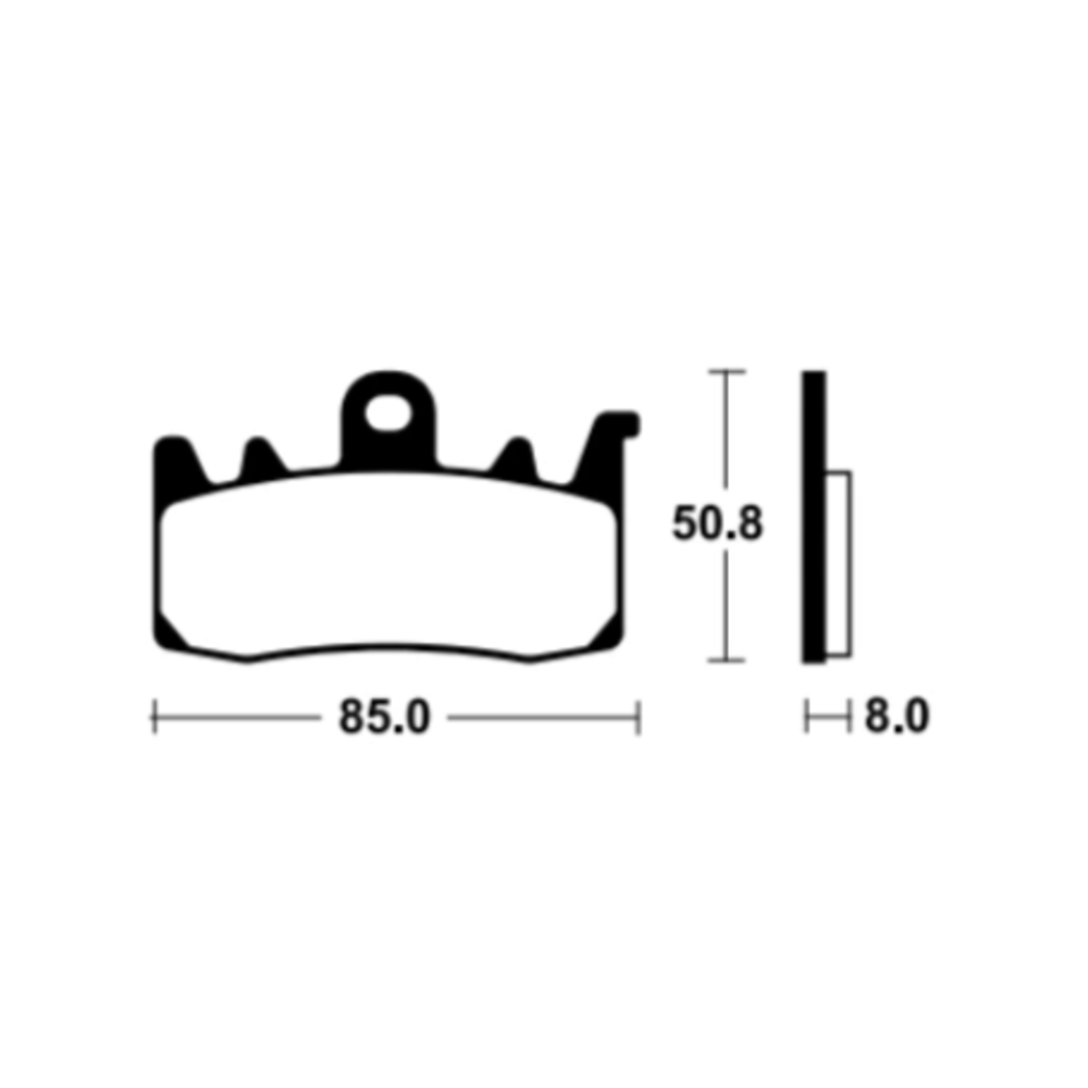 Plaquettes de frein TECNIUM Racing métal fritté carbone - MCR400