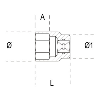 Douille 12 pans BETA - 22mm
