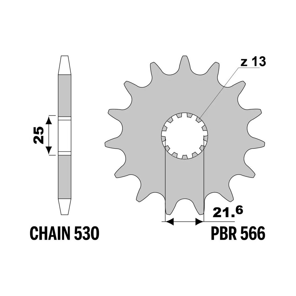 Pignon PBR acier standard - 520