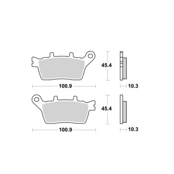 Plaquettes de frein BREMBO route métal fritté - 07YA60SP